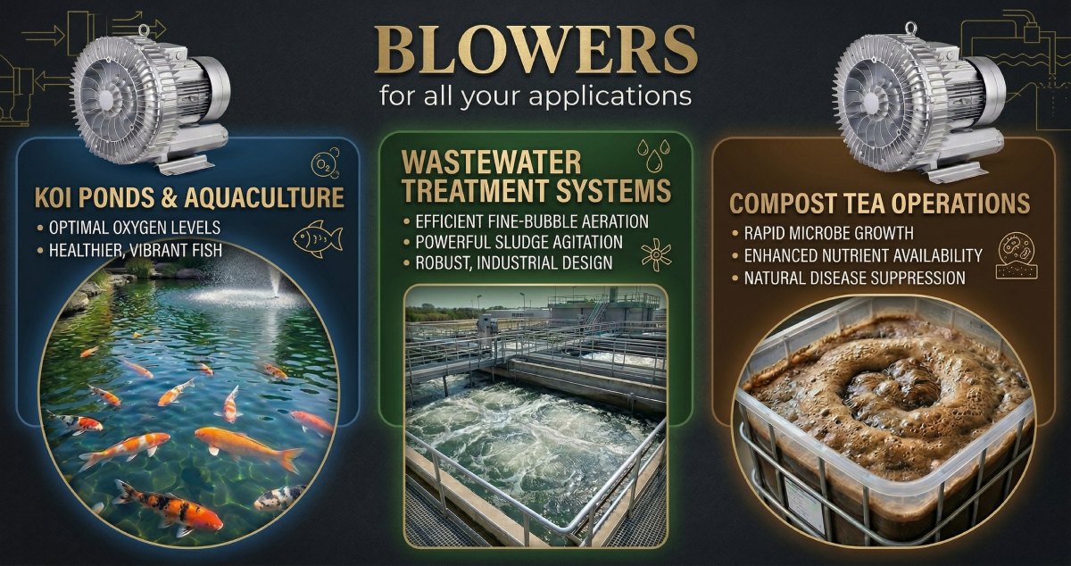 THE COMPLETE GUIDE TO AIR BLOWERS IN SOUTH AFRICA: KOI PONDS, AQUACULTURE, WASTE WATER, COMPOST TEA & INDUSTRIAL AIR PARTICLE EXTRACTION