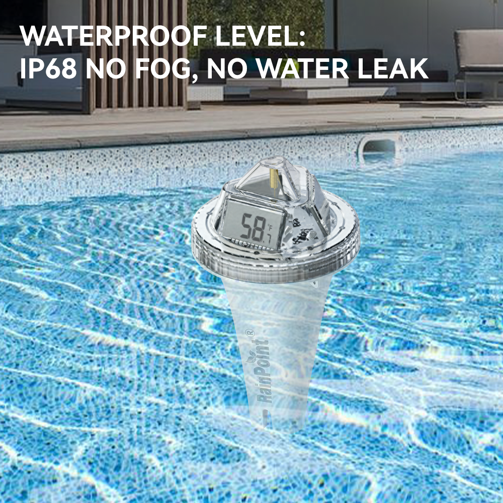 RainPoint Wireless Smart Pool & Fish Pond Thermometer & Display Screen