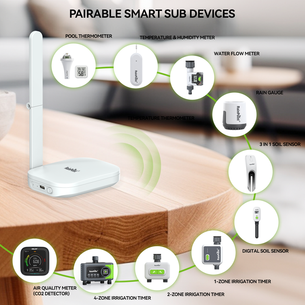 RAINPOINT 3 in 1 Smart Wireless Soil Sensor