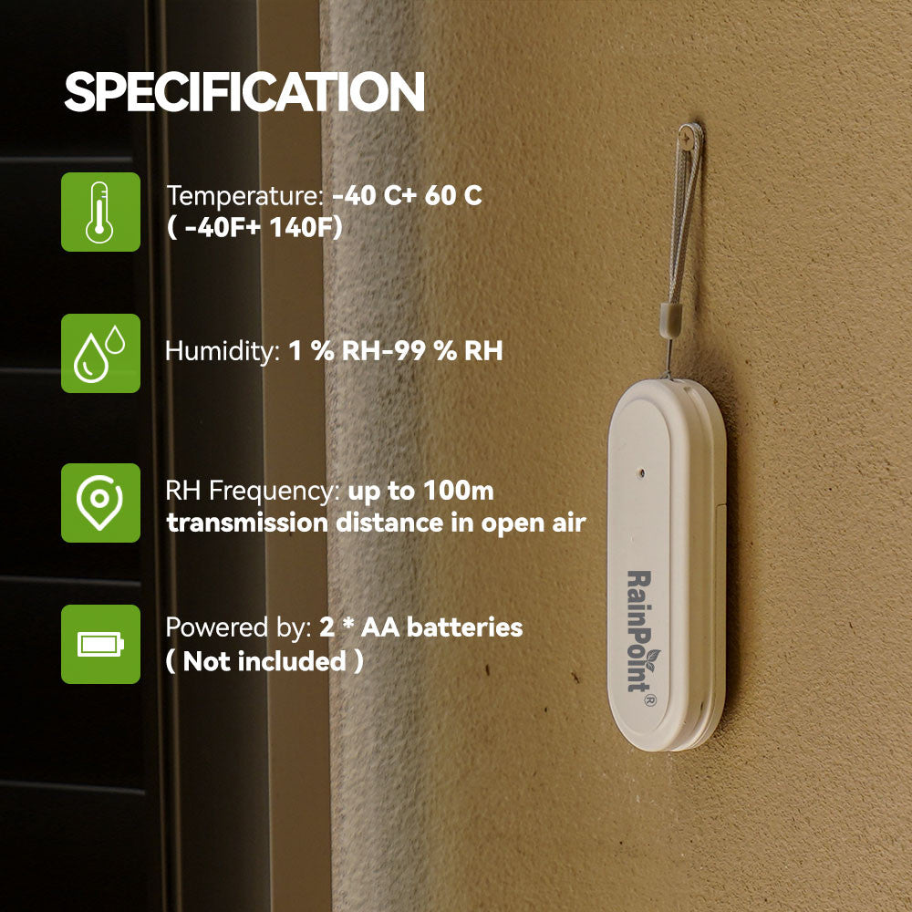 RAINPOINT SMART WIRELESS TEMPERATURE AND HUMIDITY METER