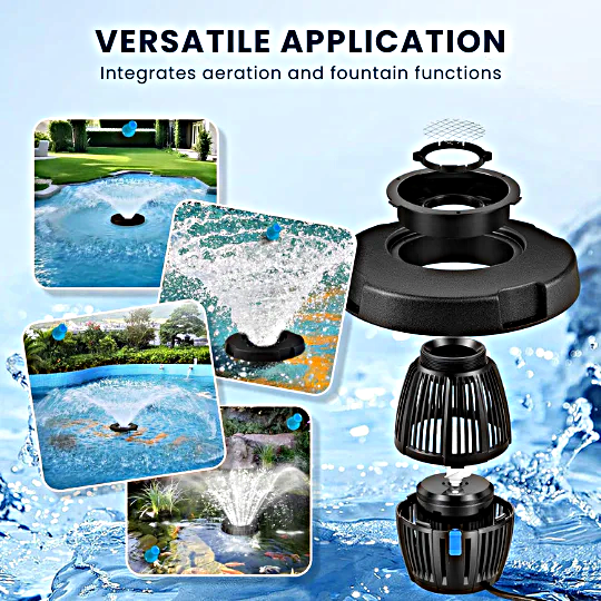 Floating Fountain with Built-in Pump - Aeration for Small Ponds
