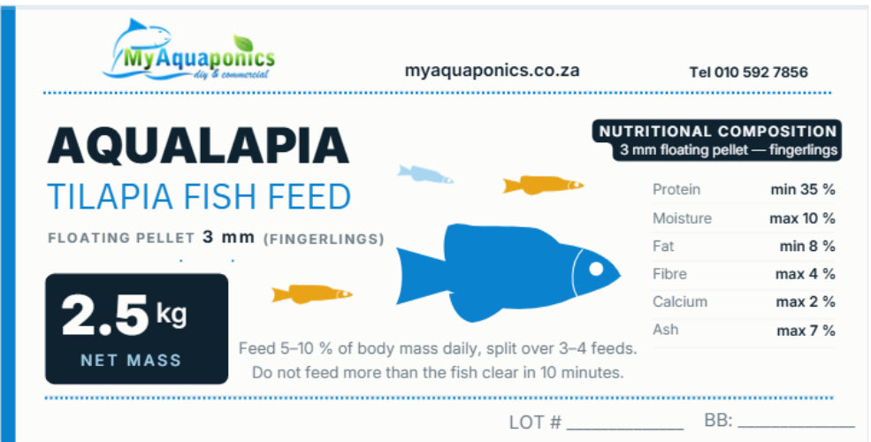 Aqualapia Feed 2.5kg - 3mm