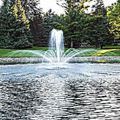 floating fountain for aerating pond and dams
