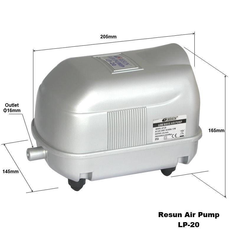 LP-20 Air Pump Dimensions