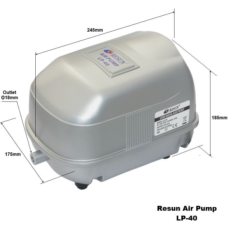 LP-40 Air Pump Dimensions