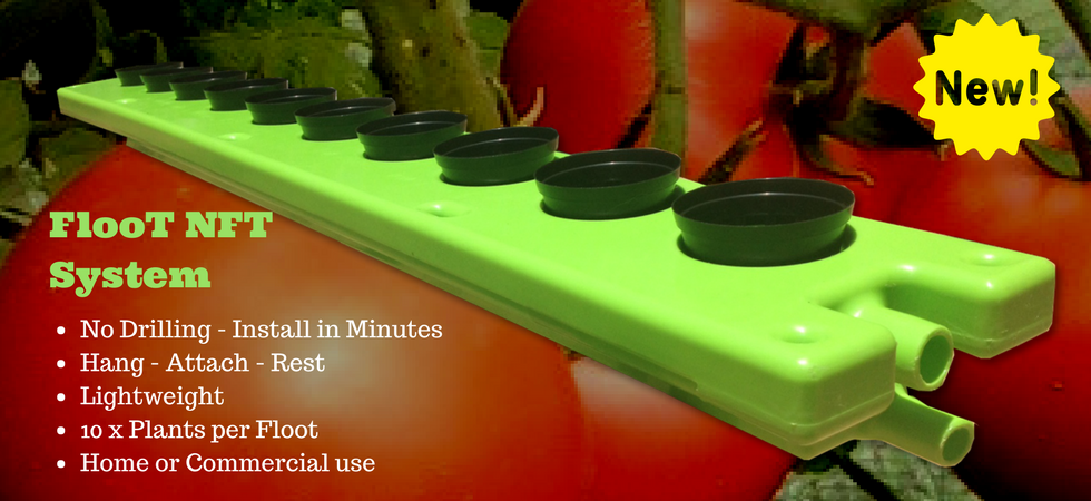 Floot NFT Hydroponics-Aquaponics Grow channel for 10 plants ( including 10 x netpots)