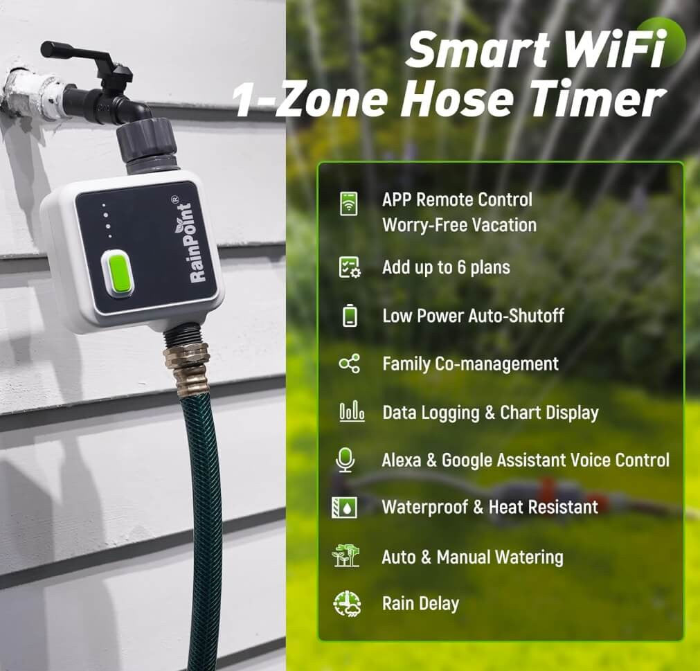 RAINPOINT SMART WIRELESS 1-ZONE IRRIGATION TIMER