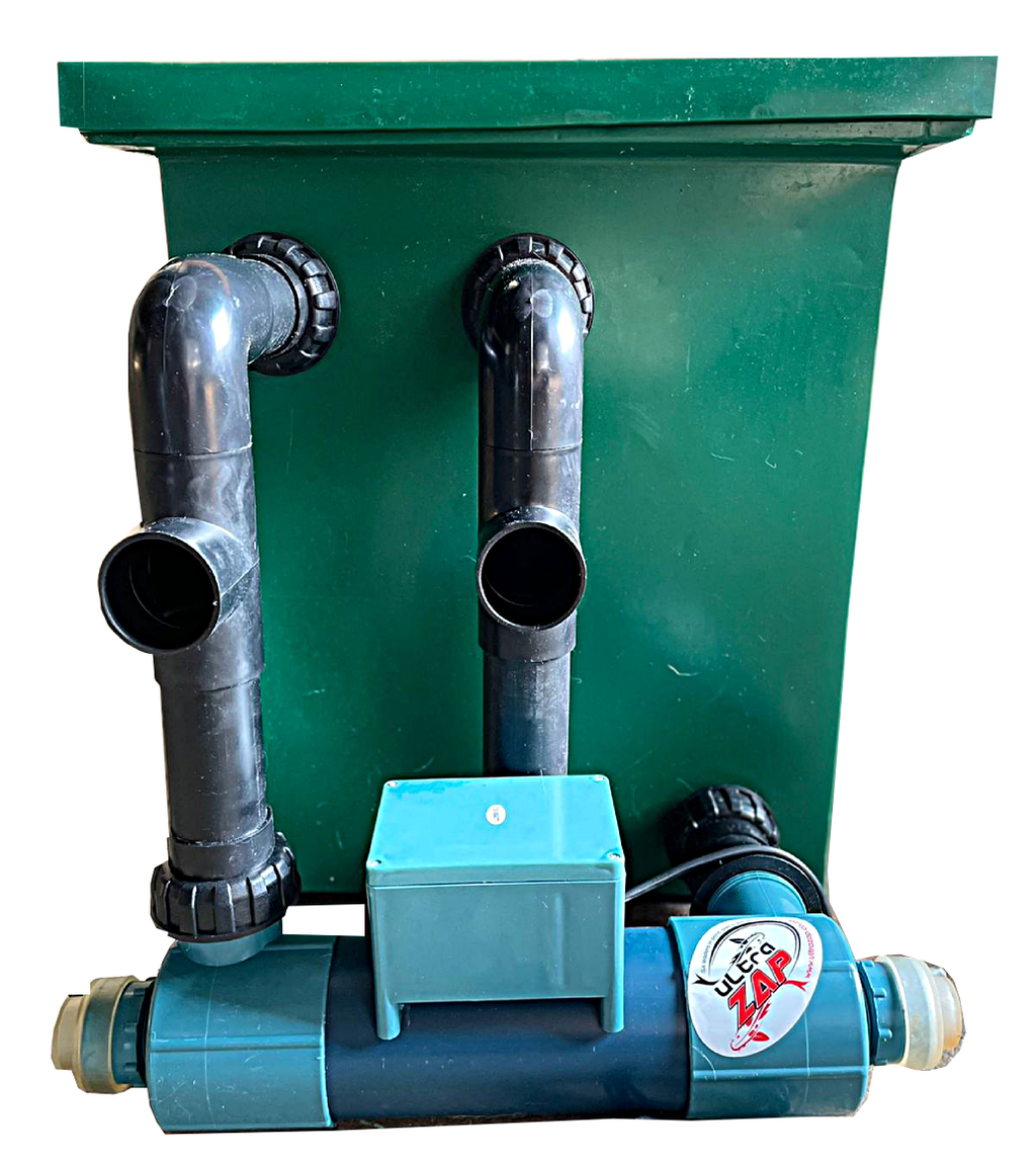 Combo 15Watt UV & 50l Gravity Filter ( for 10 000l Pond/Tank, 50l/min)