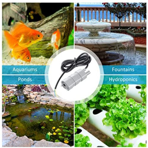Portable Submersible 12 Vdc Water Pump (Max 1000l/hr, 5m Head)