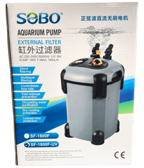 SF-1800F-UV External Cannister Filter - With Built In 1800l/hr DC pump