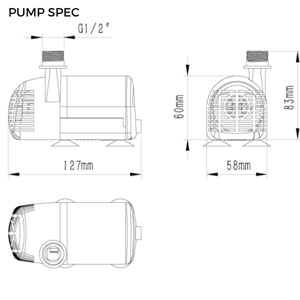 18V DC submersible pond pump with removable foam pre-filter base