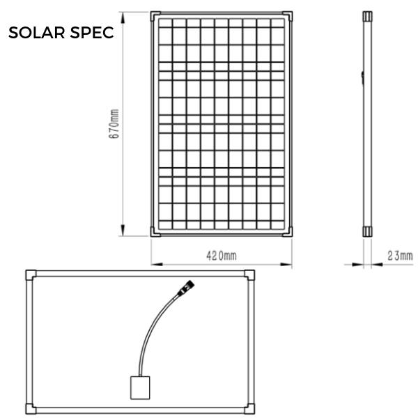 Complete 3500 L/h solar pond pump kit contents including ground spikes