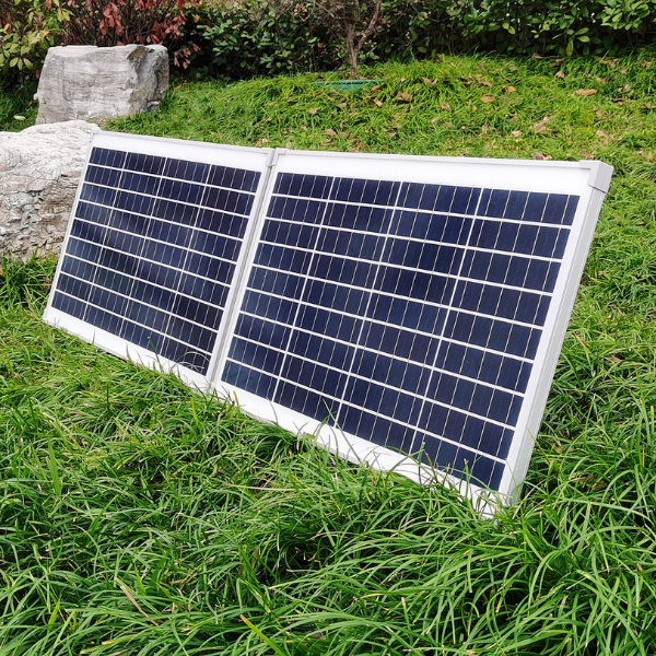 Dual 50W solar panel array for the 5200 L/h pond pump kit