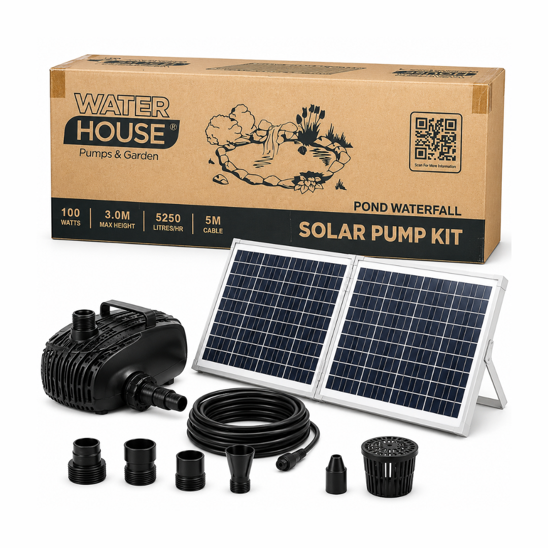 Solar submersible pond pump kit 5200 L/h with two 50W solar panels