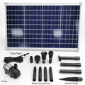 Complete 1800 L/h solar pond pump kit contents