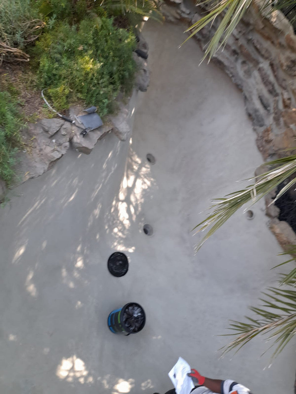 EcoCrete Fish Pond Concrete Primer applied to koi pond