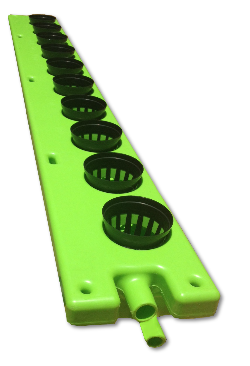 Floot NFT Hydroponics-Aquaponics Grow channel for 10 plants ( including 10 x netpots)