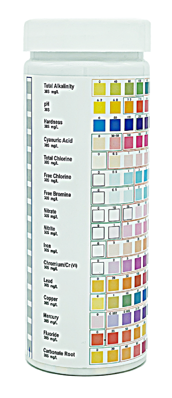 16-in-1 Professional Water Quality Test Strips - for Aquaponics - Hydroponics & Fish Ponds