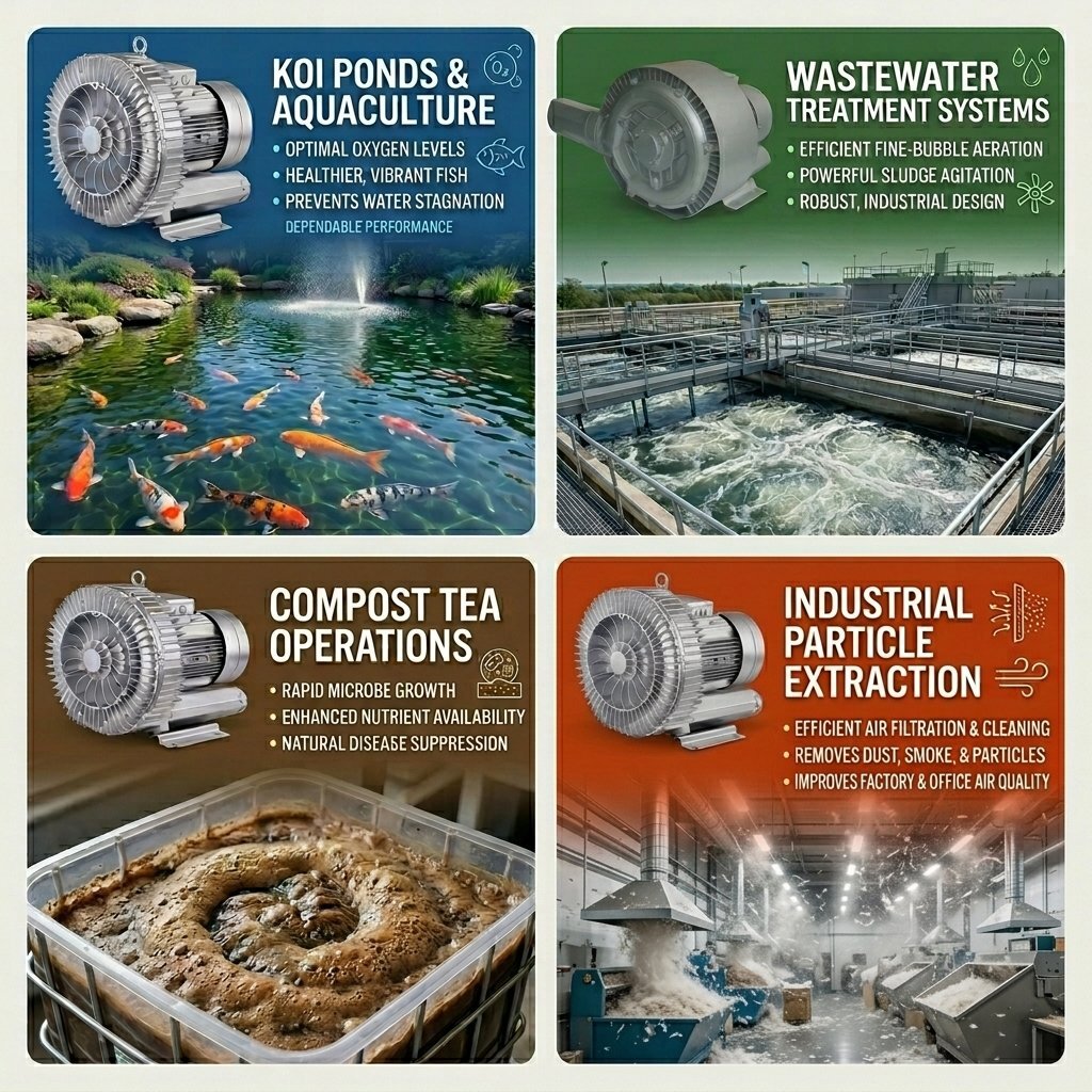 All four blower application areas